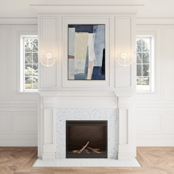 Atlas Continuance 11'' High 2-Light Sconce - Modern White Coral Design for Ambient Indoor Lighting WL11725-WH