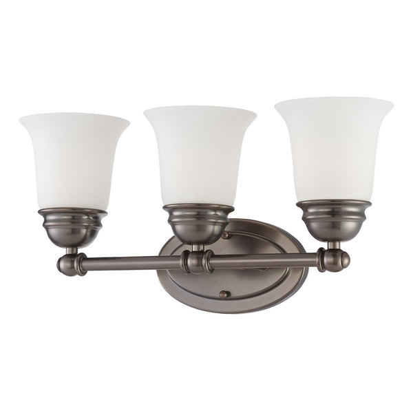 Atlas Bella 2-Light Vanity Light - Elegant Traditional Design with Soft White Glass Shades for Modern Spaces Oil Rubbed Bronze 18'' WL11727-BZ