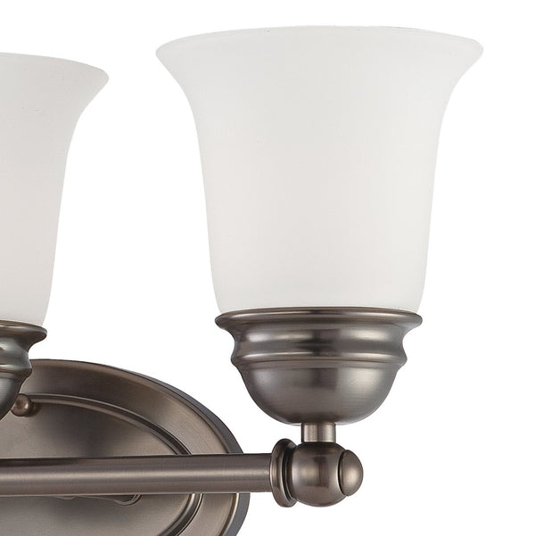 Atlas Bella 2-Light Vanity Light - Elegant Traditional Design with Soft White Glass Shades for Modern Spaces Oil Rubbed Bronze 18'' WL11727-BZ