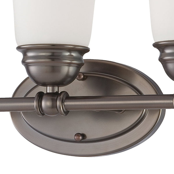 Atlas Bella 2-Light Vanity Light - Elegant Traditional Design with Soft White Glass Shades for Modern Spaces Oil Rubbed Bronze 18'' WL11727-BZ