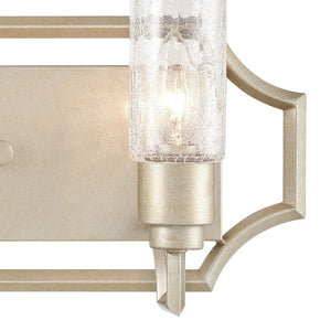 Atlas Cheswick 33'' Wide 4-Light Vanity Light - Elegant Aged Silver with Crackled Glass Diffusers WL11729-SV