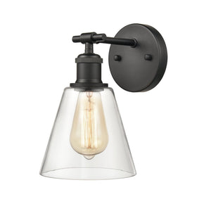 Atlas Scone 6'' Wide 1-Light Sconce - Modern Matte Black Conical Shade for Stylish Indoor Lighting WL11732-BK