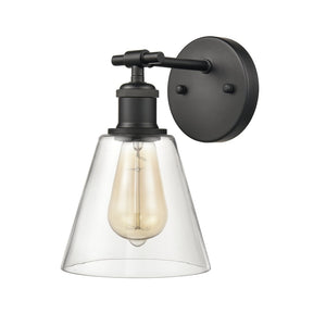 Atlas Scone 6'' Wide 1-Light Sconce - Modern Matte Black Conical Shade for Stylish Indoor Lighting WL11732-BK