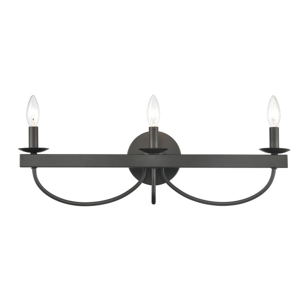 Atlas Williamson Vanity Light Fixture - Refined Traditional Design for Elegant Indoor Spaces & Versatile Style Black 24'' WL11735-BK