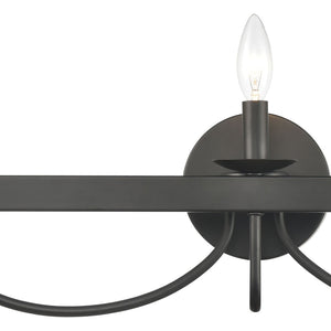 Atlas Williamson Vanity Light Fixture - Refined Traditional Design for Elegant Indoor Spaces & Versatile Style Black 24'' WL11735-BK
