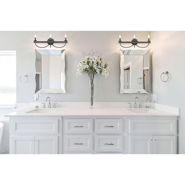 Atlas Williamson Vanity Light Fixture - Refined Traditional Design for Elegant Indoor Spaces & Versatile Style Black 24'' WL11735-BK