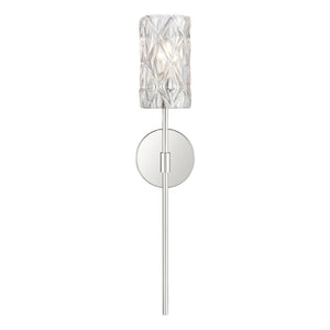 Atlas Forma 24'' High 1-Light Polished Chrome Sconce - Stunning Crystal Column for Modern Elegance WL11737-CH