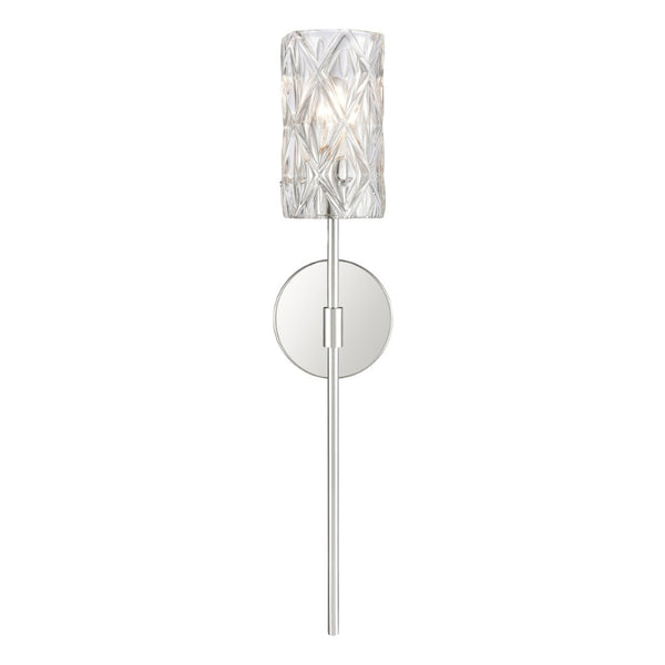 Atlas Forma 24'' High 1-Light Polished Chrome Sconce - Stunning Crystal Column for Modern Elegance WL11737-CH