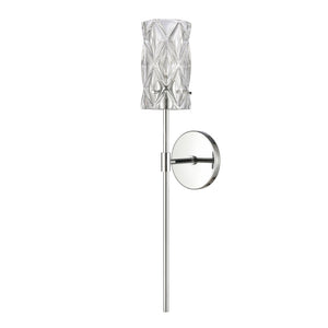 Atlas Forma 24'' High 1-Light Polished Chrome Sconce - Stunning Crystal Column for Modern Elegance WL11737-CH
