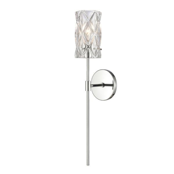 Atlas Forma 24'' High 1-Light Polished Chrome Sconce - Stunning Crystal Column for Modern Elegance WL11737-CH