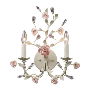 Atlas Heritage 18'' High 2-Light Sconce - Elegant Cream Finish with Floral Accents for Timeless Charm WL11738-CR