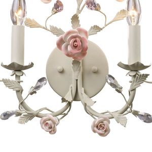 Atlas Heritage 18'' High 2-Light Sconce - Elegant Cream Finish with Floral Accents for Timeless Charm WL11738-CR
