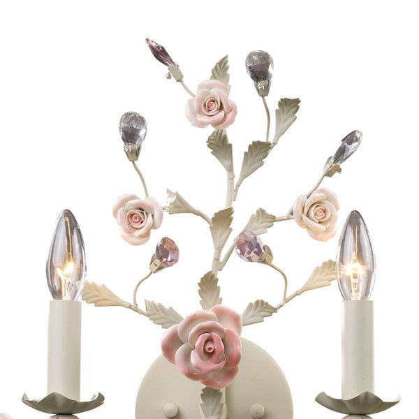 Atlas Heritage 18'' High 2-Light Sconce - Elegant Cream Finish with Floral Accents for Timeless Charm WL11738-CR