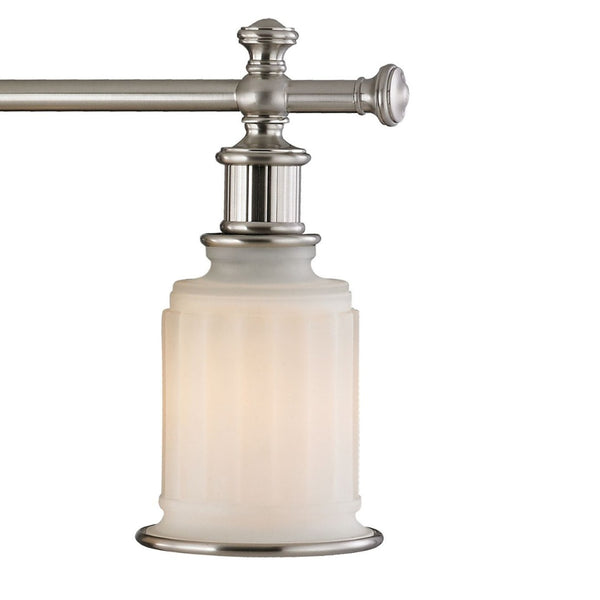 Atlas Acadia 2-Light Vanity Fixture - Timeless Elegance with Fluted Glass Shades for Bathroom Lighting Brushed Nickel 30'' WL11741-NK