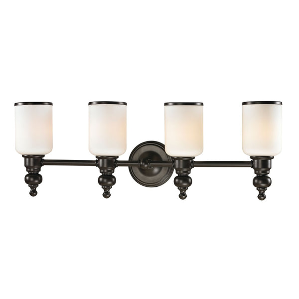Atlas Bristol Way 10" High 1-Light Sconce - Elegant Opal Glass Shade for Warm, Inviting Illumination Oil Rubbed Bronze 29'' WL11743-BZ