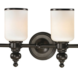 Atlas Bristol Way 10" High 1-Light Sconce - Elegant Opal Glass Shade for Warm, Inviting Illumination Oil Rubbed Bronze 29'' WL11743-BZ