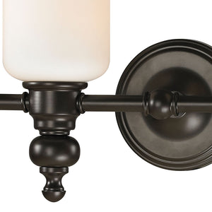 Atlas Bristol Way 10" High 1-Light Sconce - Elegant Opal Glass Shade for Warm, Inviting Illumination Oil Rubbed Bronze 29'' WL11743-BZ