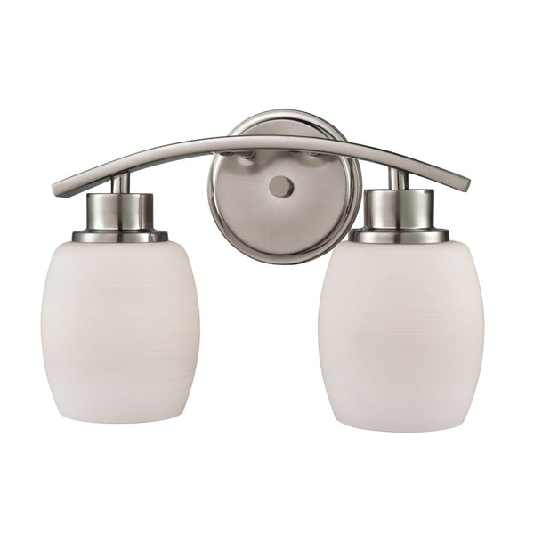 Atlas Casual Mission 4-Light Vanity Light – Timeless Design with Rounded Opal Glass Shades for Warmth Brushed Nickel 12'' WL11747-NK