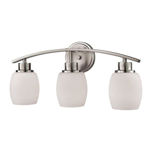 Atlas Casual Mission 4-Light Vanity Light – Timeless Design with Rounded Opal Glass Shades for Warmth Brushed Nickel 20'' WL11748-NK