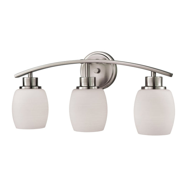 Atlas Casual Mission 4-Light Vanity Light – Timeless Design with Rounded Opal Glass Shades for Warmth Brushed Nickel 20'' WL11748-NK