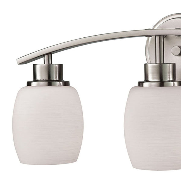 Atlas Casual Mission 4-Light Vanity Light – Timeless Design with Rounded Opal Glass Shades for Warmth Brushed Nickel 20'' WL11748-NK