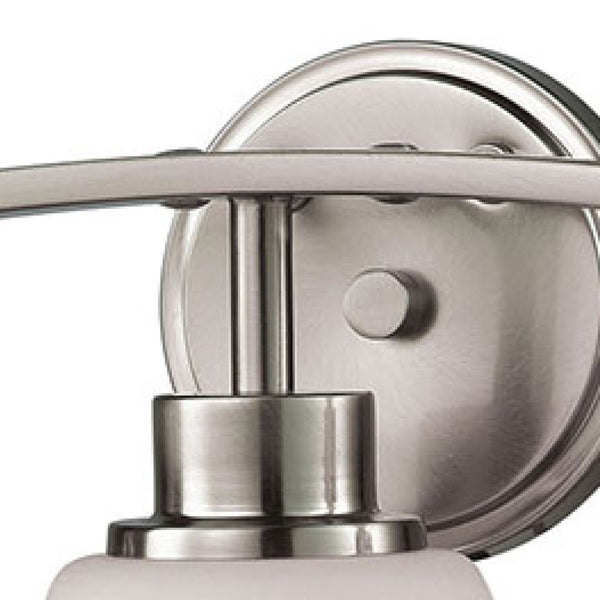 Atlas Casual Mission 4-Light Vanity Light – Timeless Design with Rounded Opal Glass Shades for Warmth Brushed Nickel 20'' WL11748-NK
