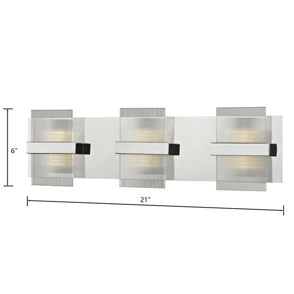 Atlas Desiree 6'' High Integrated LED Sconce - Elegant Polished Chrome Light for Modern Ambiance & Style WL11749-CH