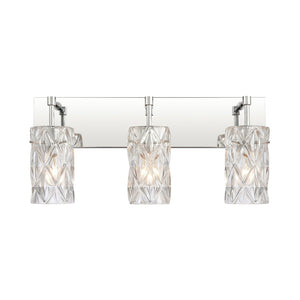 Atlas Forma 2-Light Crystal Vanity Light Fixture – Elegant Modern Design for Bathrooms and Dressing Areas Polished Chrome 23'' WL11750-CH