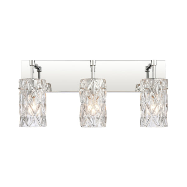 Atlas Forma 2-Light Crystal Vanity Light Fixture – Elegant Modern Design for Bathrooms and Dressing Areas Polished Chrome 23'' WL11750-CH
