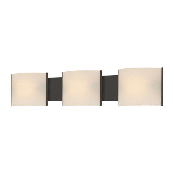 Atlas Pannelli 4-Light Vanity Fixture - Elegant Glass Shades in Durable Brushed Metal for Modern Spaces Oil Rubbed Bronze 30'' WL11751-BZ