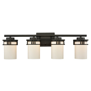 Atlas Ravendale 2-Light Vanity Light Fixture - Contemporary Design with Cylindrical Glass Shades, Ideal for Style Oil Rubbed Bronze 27'' WL11752-BZ