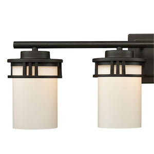 Atlas Ravendale 2-Light Vanity Light Fixture - Contemporary Design with Cylindrical Glass Shades, Ideal for Style Oil Rubbed Bronze 27'' WL11752-BZ