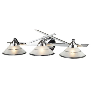 Atlas Refraction 25" Wide 3-Light Vanity Light Fixture - Modern Polished Chrome for Bright Grooming Spaces WL11753-CH