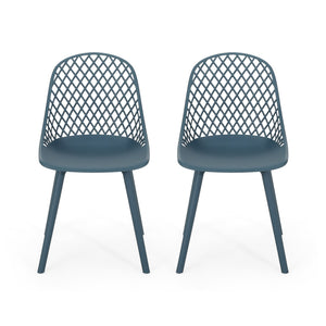 English Elm Christopher Knight Home® - LILY Outdoor Dining Chair with Weather-Resistant Polypropylene, Diamond Mesh Design for Durability Green 27.5 L x 21.2 W x 20.3 H 69070.00GRN