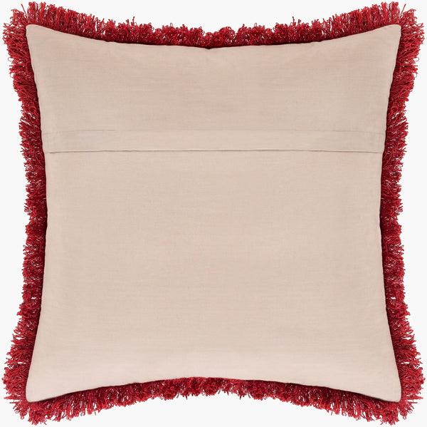 Surya Walai 18"X18" Cotton Accent Pillow – Stylish, Soft, And Versatile Home Decor For Cozy Spaces Red Cotton,Cotton Wla003-2020p