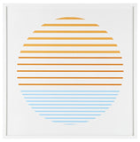 Safavieh Linear Horizon, 24 X 24 Inch, Orange / Ivory, Framed Wall Art XII23 Orange / Ivory Paper / Polystyrene Frame / Perpex Glass WLA2001A