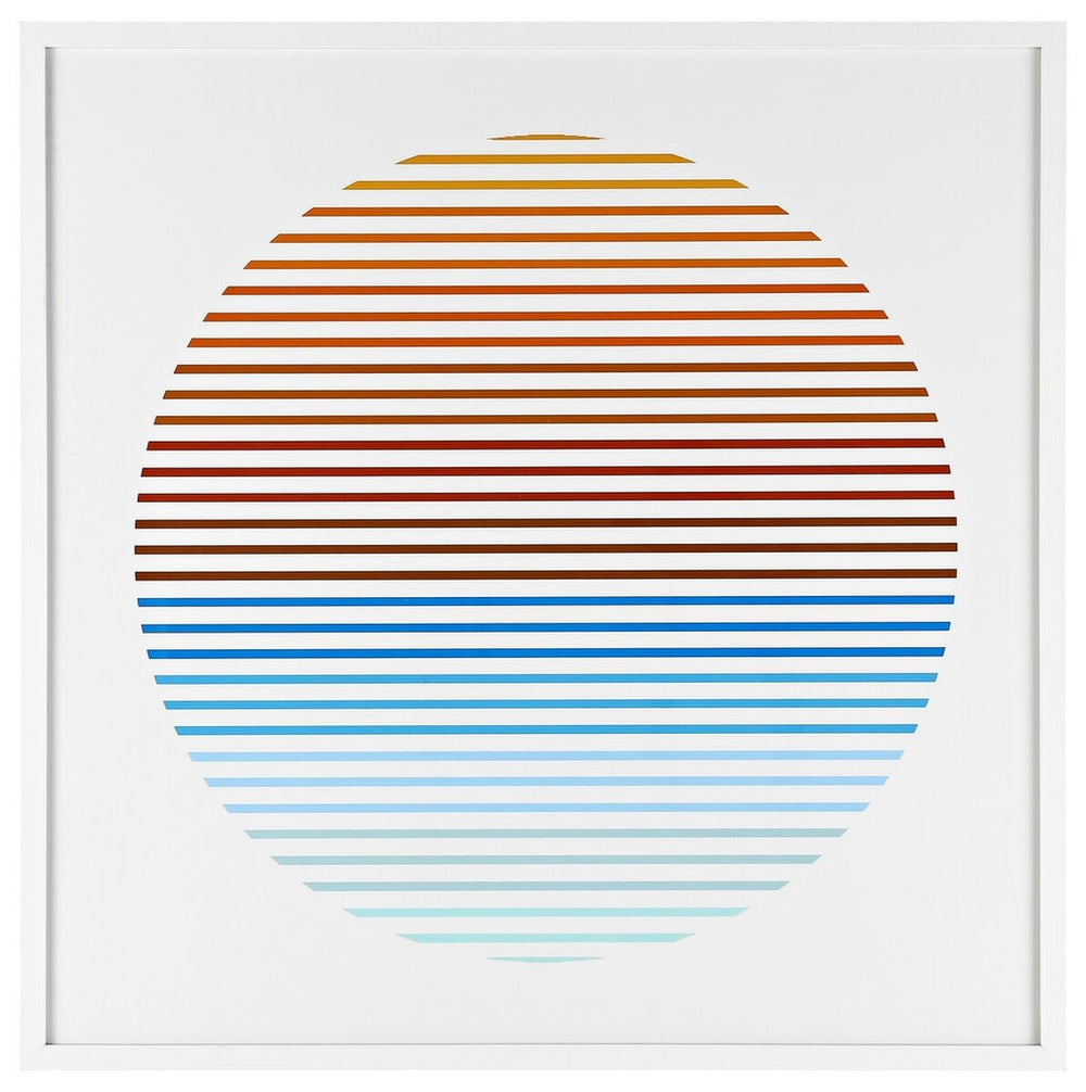 Safavieh Oceanside Sunrise, 24 X 24 Inch, Golden Brown / Ivory, Framed Wall Art XII23 Golden Brown / Ivory Paper / Polystyrene Frame / Perpex Glass WLA2002A