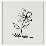 Safavieh Signed: Springtime, 16 X 16 Inch, Black / Antique Ivory , Framed Wall Art XII23 Black / Antique Ivory  Paper / Polystyrene Frame / Perpex Glass WLA2018A