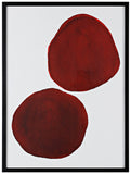 Safavieh Twin Suns, 18 X 24 Inch, Red / Ivory, Framed Wall Art XII23 Red / Ivory Paper / Polystyrene Frame / Perpex Glass WLA2020A