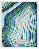 Safavieh Emerald Resonance, 16 X 20 Inch, Blue / Spring Green, Framed Wall Art XII23 Blue / Spring Green Paper / Polystyrene Frame / Perpex Glass WLA2026A