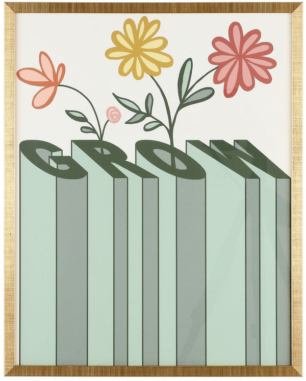 Safavieh Love Grows Here, 16 X 20 Inch, Hunter Green / Sage, Framed Wall Art XII23 Hunter Green / Sage Paper / Polystyrene Frame / Perpex Glass WLA2029A