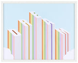 Safavieh Rainbow Aspirations, 20 X 16 Inch, Sky Blue / Pink, Framed Wall Art XII23 Sky Blue / Pink Paper / Polystyrene Frame / Perpex Glass WLA2030A