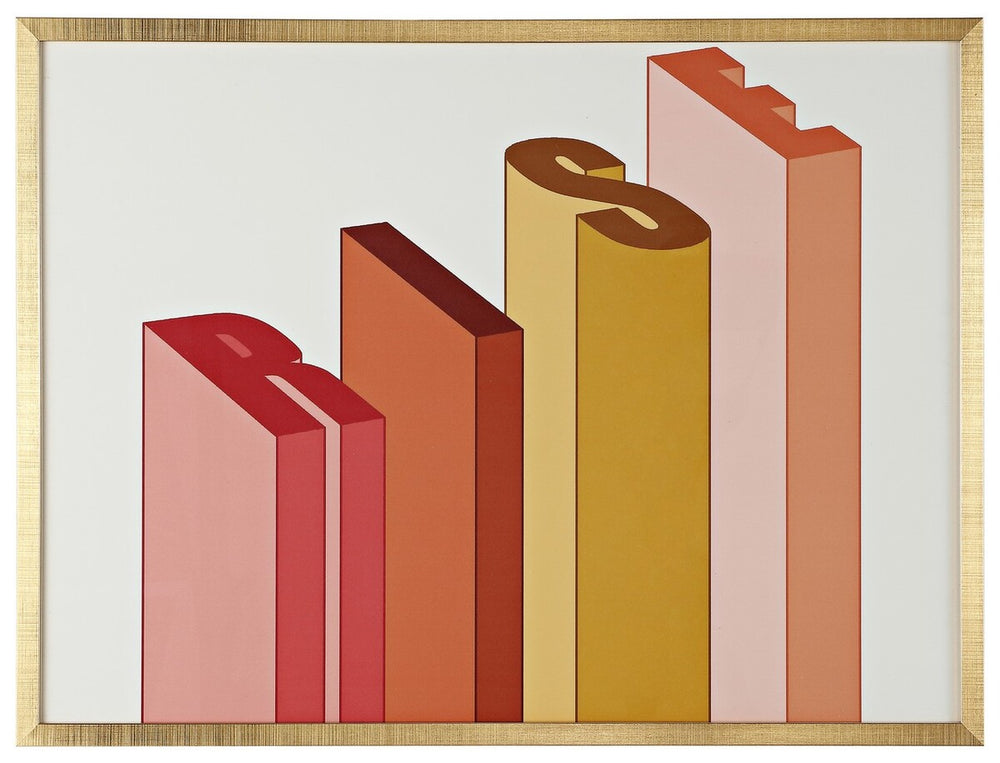 Safavieh Above It All, 24 X 18 Inch, Salmon / Antique Ivory, Framed Wall Art XII23 Salmon / Antique Ivory Paper / Polystyrene Frame / Perpex Glass WLA2031A