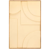 Safavieh  Modern Geometry, 15.75 X 15.75, Beige, Framed Dimensional Wall Art - Set of 2 Natural / Ivory WLA9001A-SET2