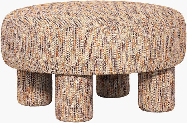 Surya Welly Square Ottoman Upholstered in Recycled Fabric for Modern Living Rooms WLE003-183131