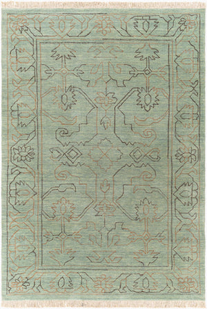 Surya Wilmington Handmade Rug 2' X 3' - Timeless Wool Art With Fringe, Perfect For Stylish Home Décor! Dusty Sage Wool Wlg9000-69