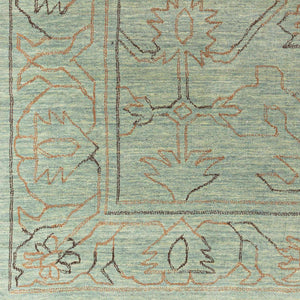 Surya Wilmington Handmade Rug 2' X 3' - Timeless Wool Art With Fringe, Perfect For Stylish Home Décor! Dusty Sage Wool Wlg9000-23