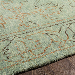 Surya Wilmington Handmade Rug 2' X 3' - Timeless Wool Art With Fringe, Perfect For Stylish Home Décor! Dusty Sage Wool Wlg9000-23