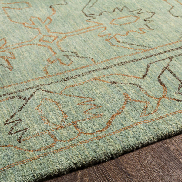 Surya Wilmington Handmade Rug 2' X 3' - Timeless Wool Art With Fringe, Perfect For Stylish Home Décor! Dusty Sage Wool Wlg9000-23