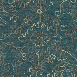 Surya Wilmington Handmade Rug 2' X 3' - Timeless Wool Art With Fringe, Perfect For Stylish Home Décor! Dark Blue Wool Wlg9004-23